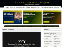 Tablet Screenshot of progressiveforumhouston.org